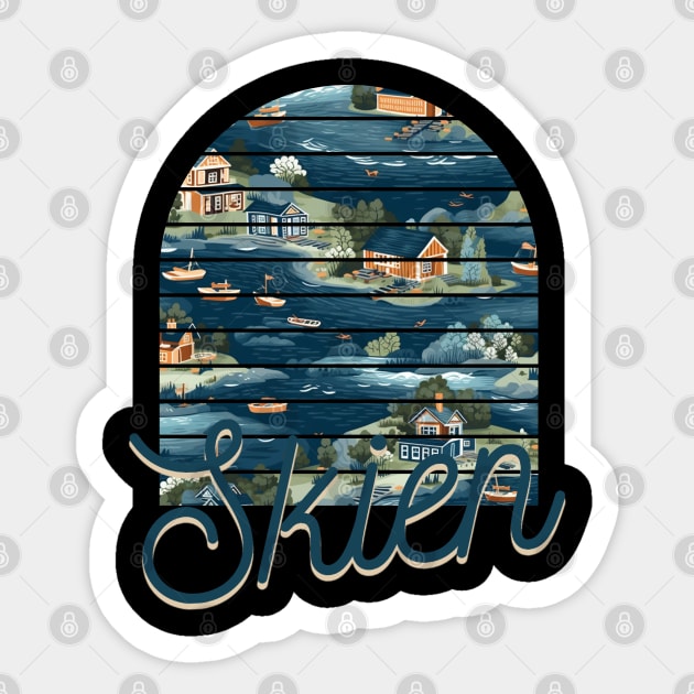 Skien - Norwegian Sticker by letrirs